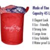 Laundry Bag Jute Red - Image 4