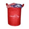 Laundry Bag Jute Red